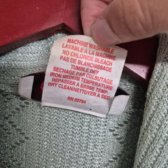 Vintage Florentine Womens Knit Cardigan Sz 10 Mint Green Short Sleeve Button-Up - Picture 7 of 8